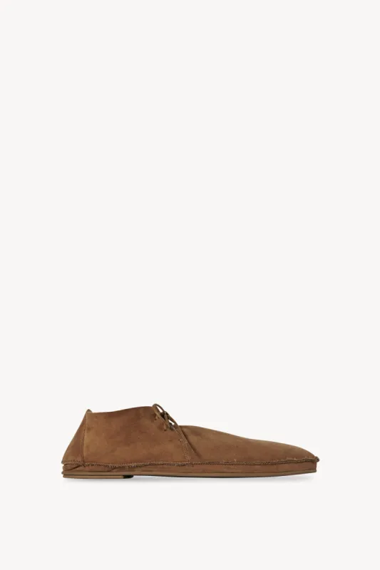 Tyler Lace Up Shoe in Suede sold by The Row