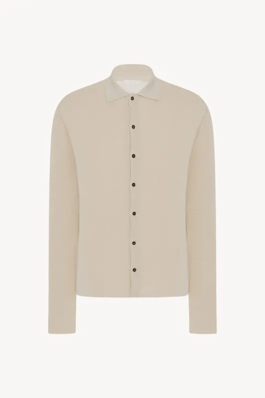 Lorde Cardigan in Linen and Silk sold by The Row