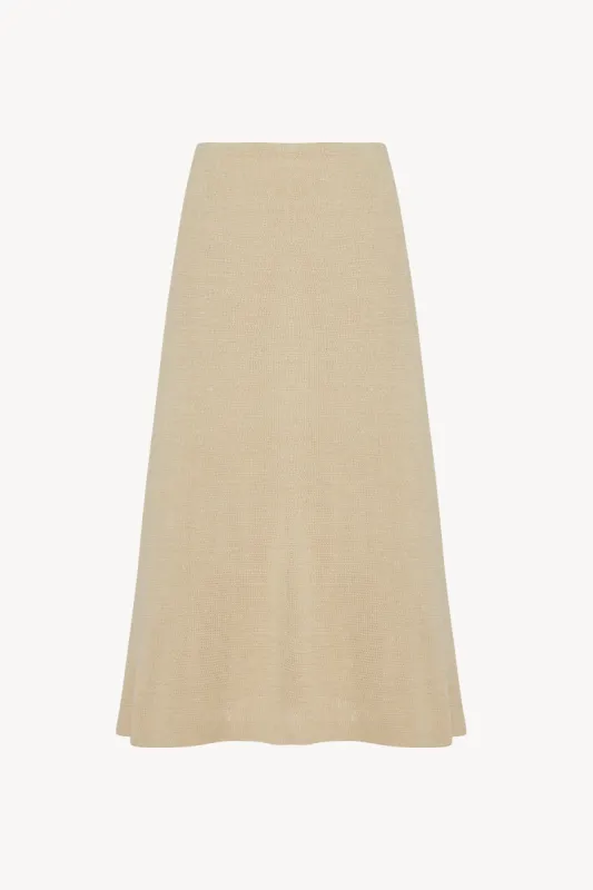 Faithe Skirt in Linen sold by The Row