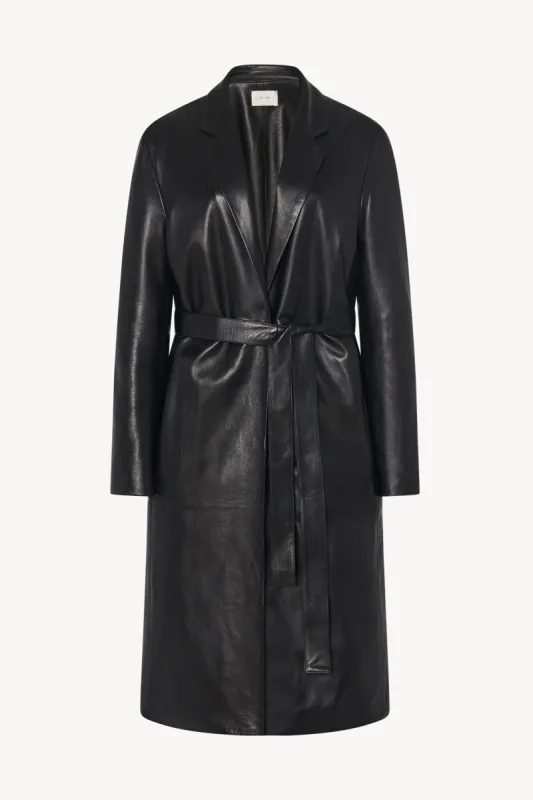Babil Coat in Leather sold by The Row