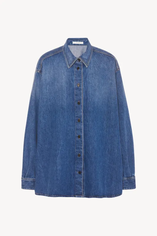 Frannie Shirt in Denim sold by The Row