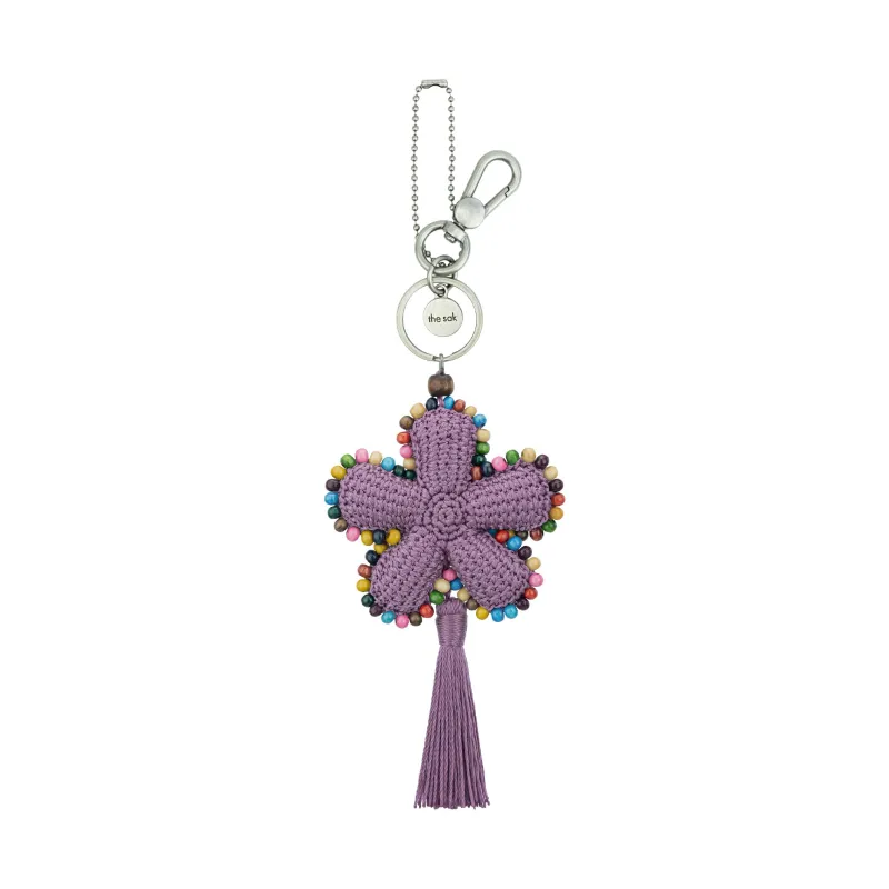 Yarnicharmz Dangle - Hand Crochet - Heather Flower made by The Sak