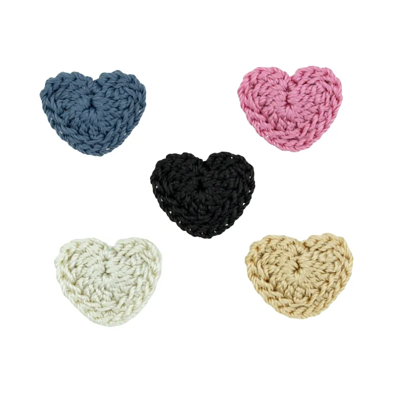 Yarnicharmz 5 Pack - Hand Crochet - Love Hearts made by The Sak