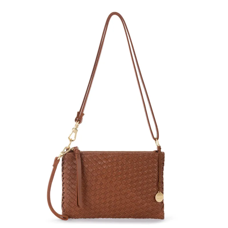 Vita Convertible Wristlet - Leather - Cognac Woven made by The Sak