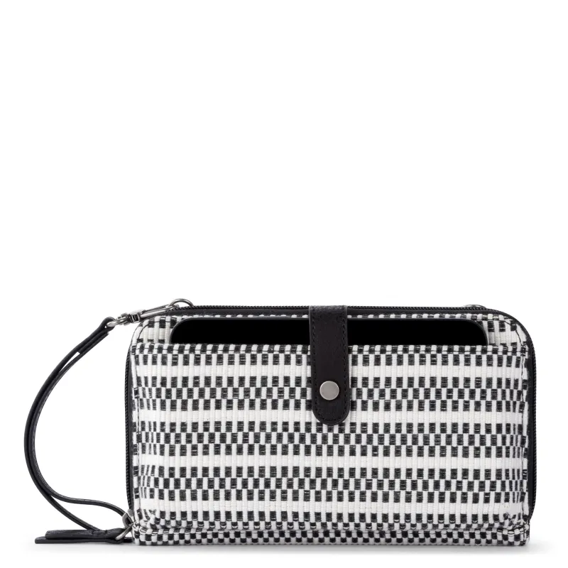 Smartphone Wallet - Straw - Black and White Woven made by Sakroots