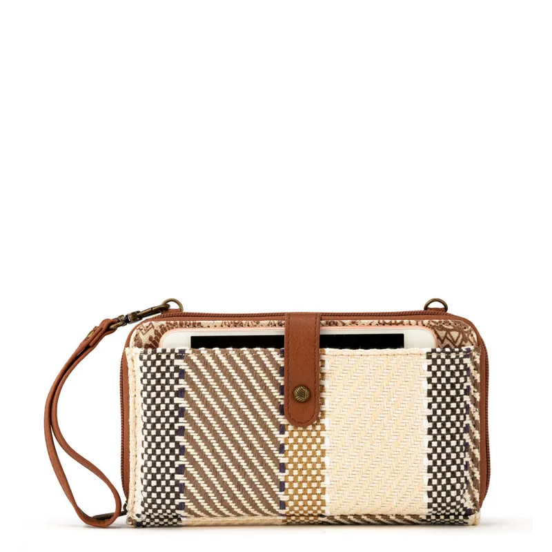 Smartphone Wallet - Straw - Tobacco Batik World Woven made by Sakroots