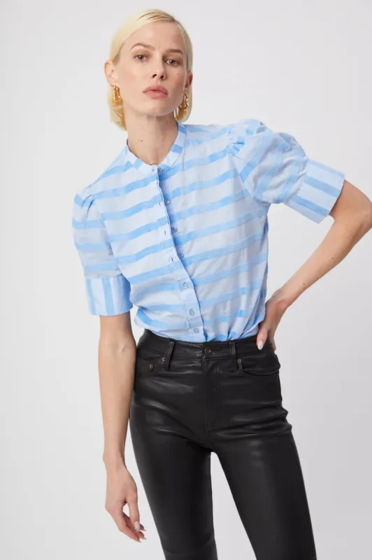 The Puff Shoulder Short Sleeve Shirt sold by The Shirt by Rochelle Behrens
