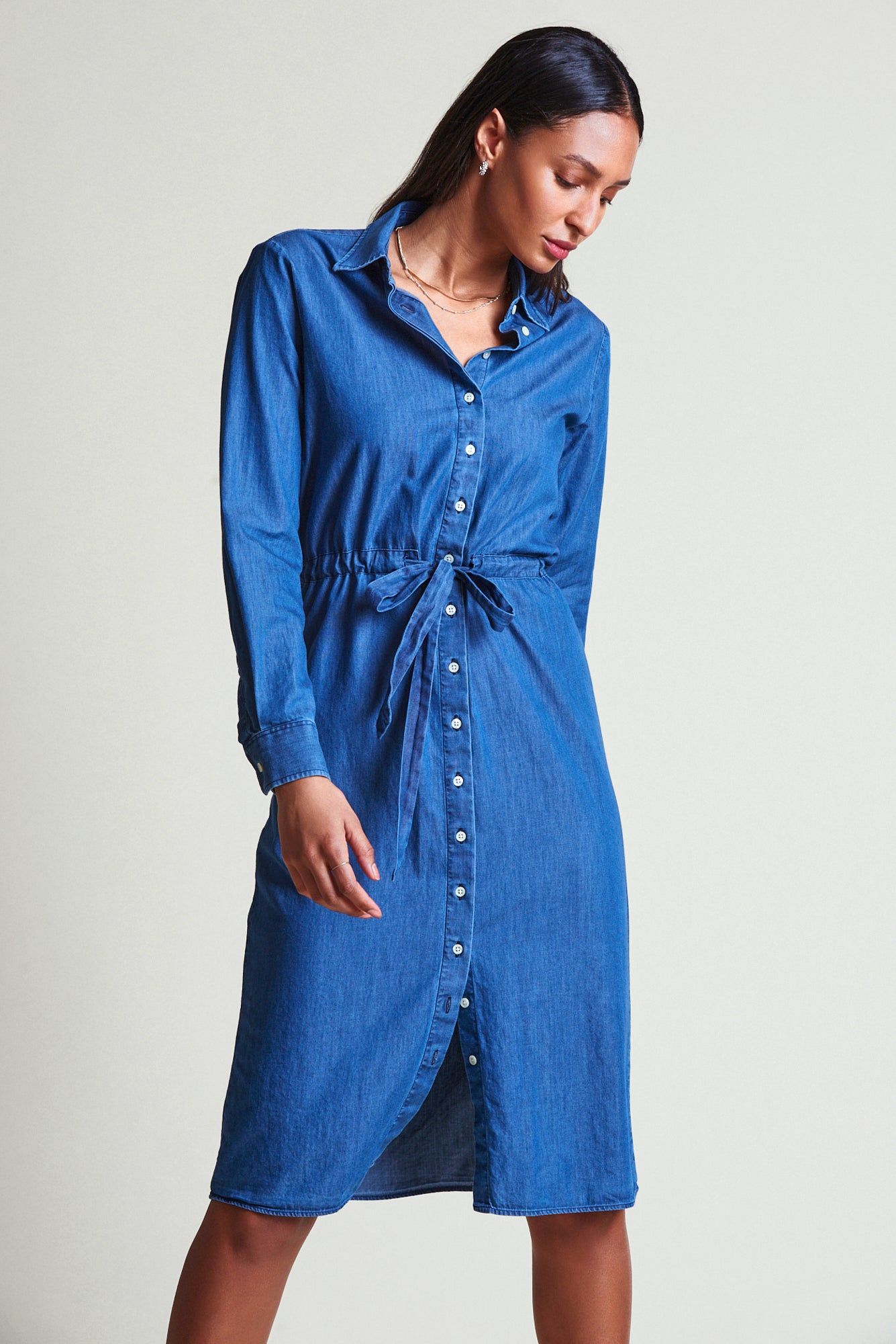 The Shirtdress with Tie Waist sold by The Shirt by Rochelle Behrens