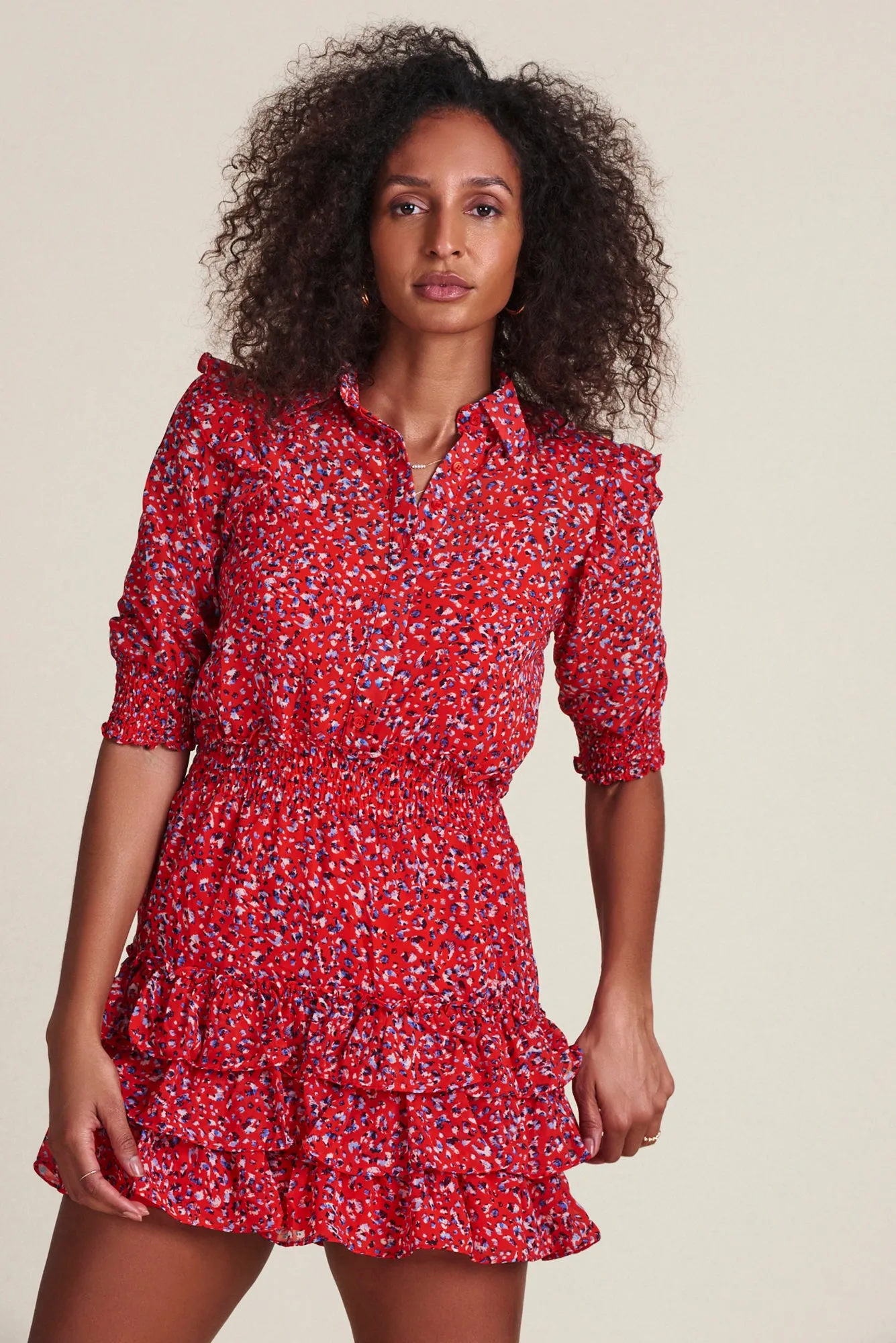 The Ruffled Tiered Minidress sold by The Shirt by Rochelle Behrens product image thumbnail 2