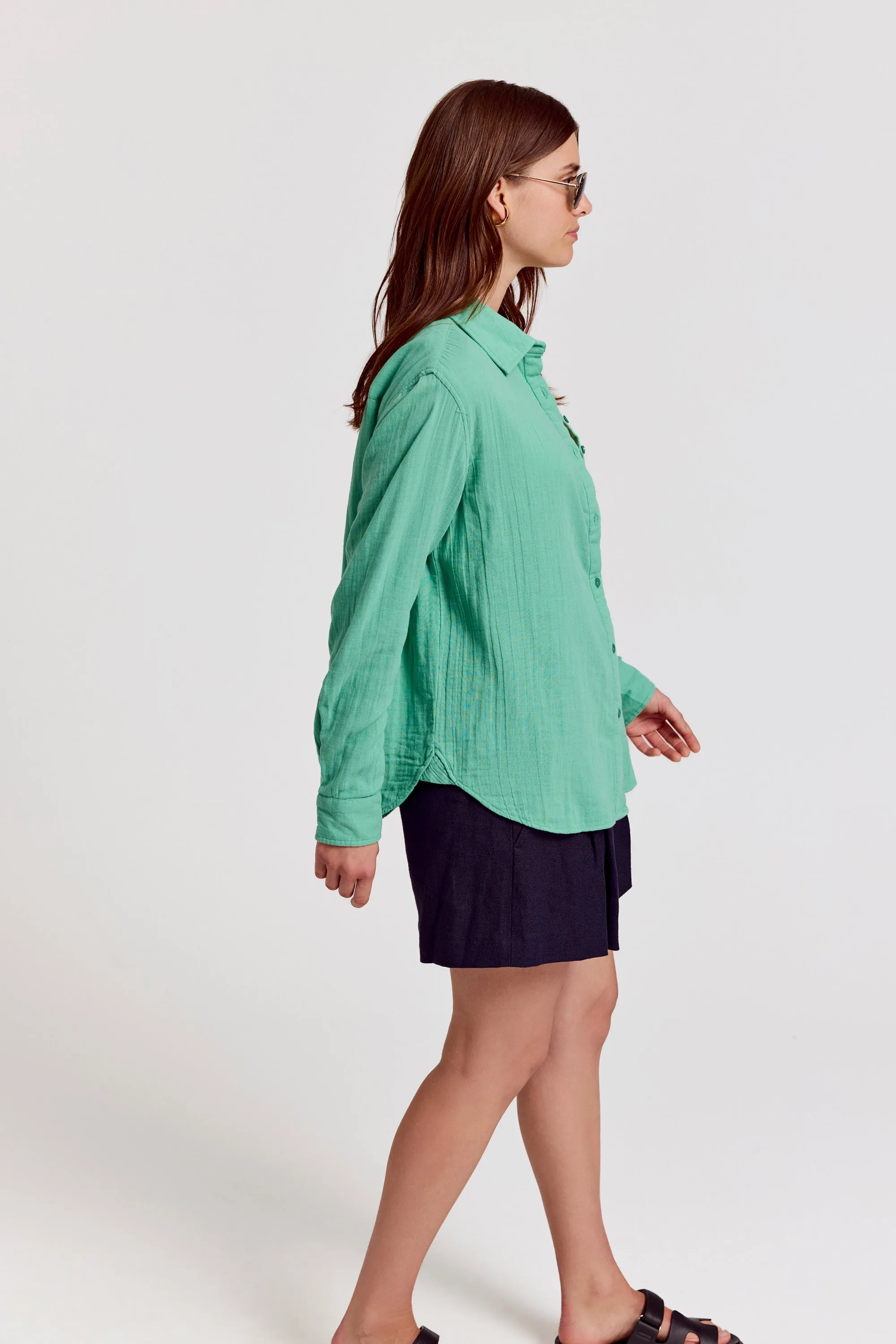The Super Relaxed Boyfriend Shirt in Gauze sold by The Shirt by Rochelle Behrens product image thumbnail 3