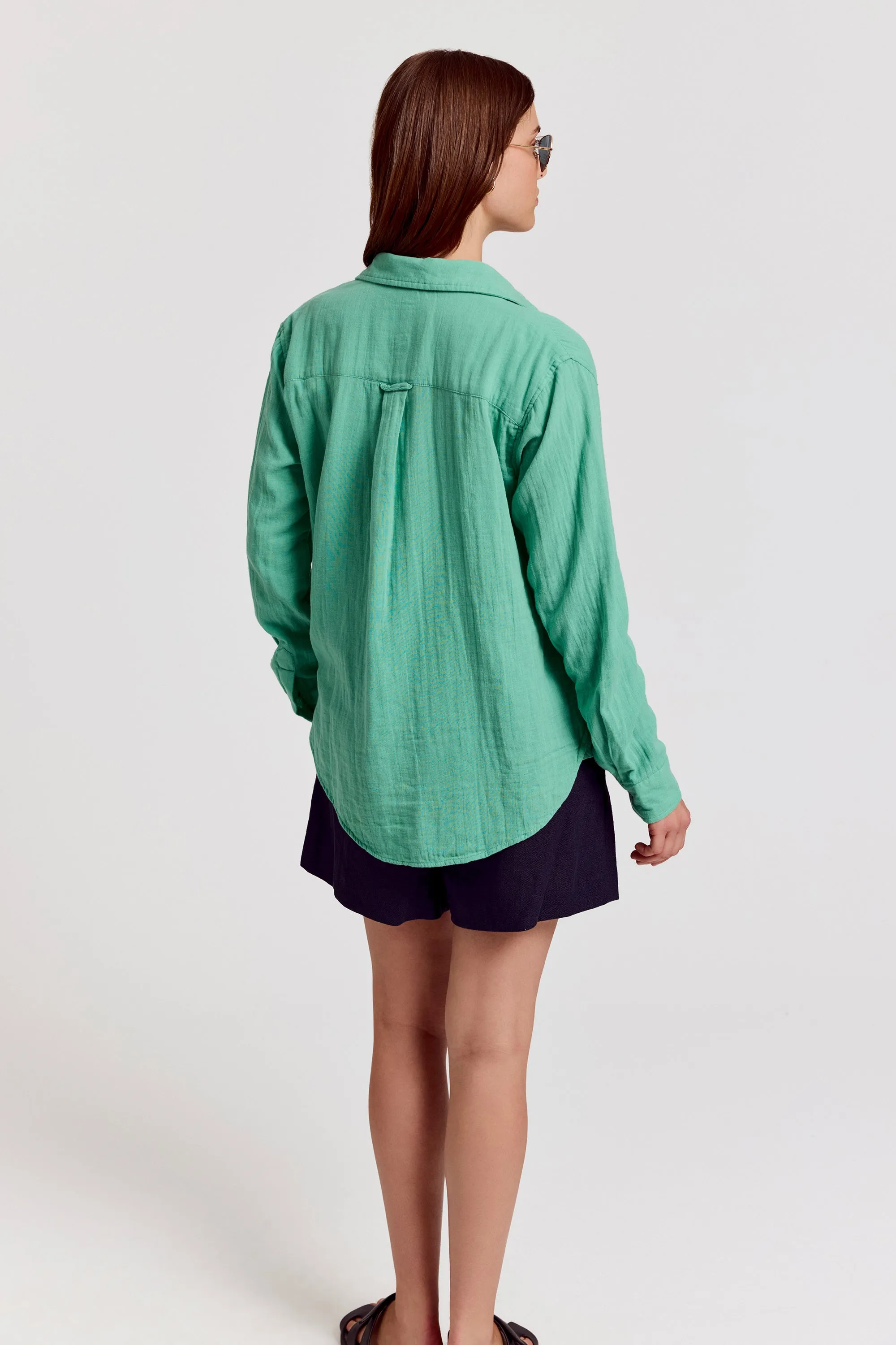 The Super Relaxed Boyfriend Shirt in Gauze sold by The Shirt by Rochelle Behrens product image thumbnail 4