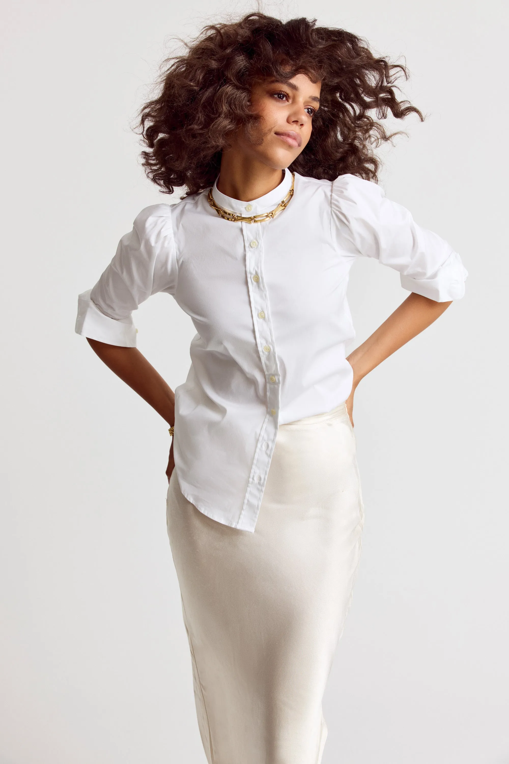 The Puff Shoulder Shirt sold by The Shirt by Rochelle Behrens