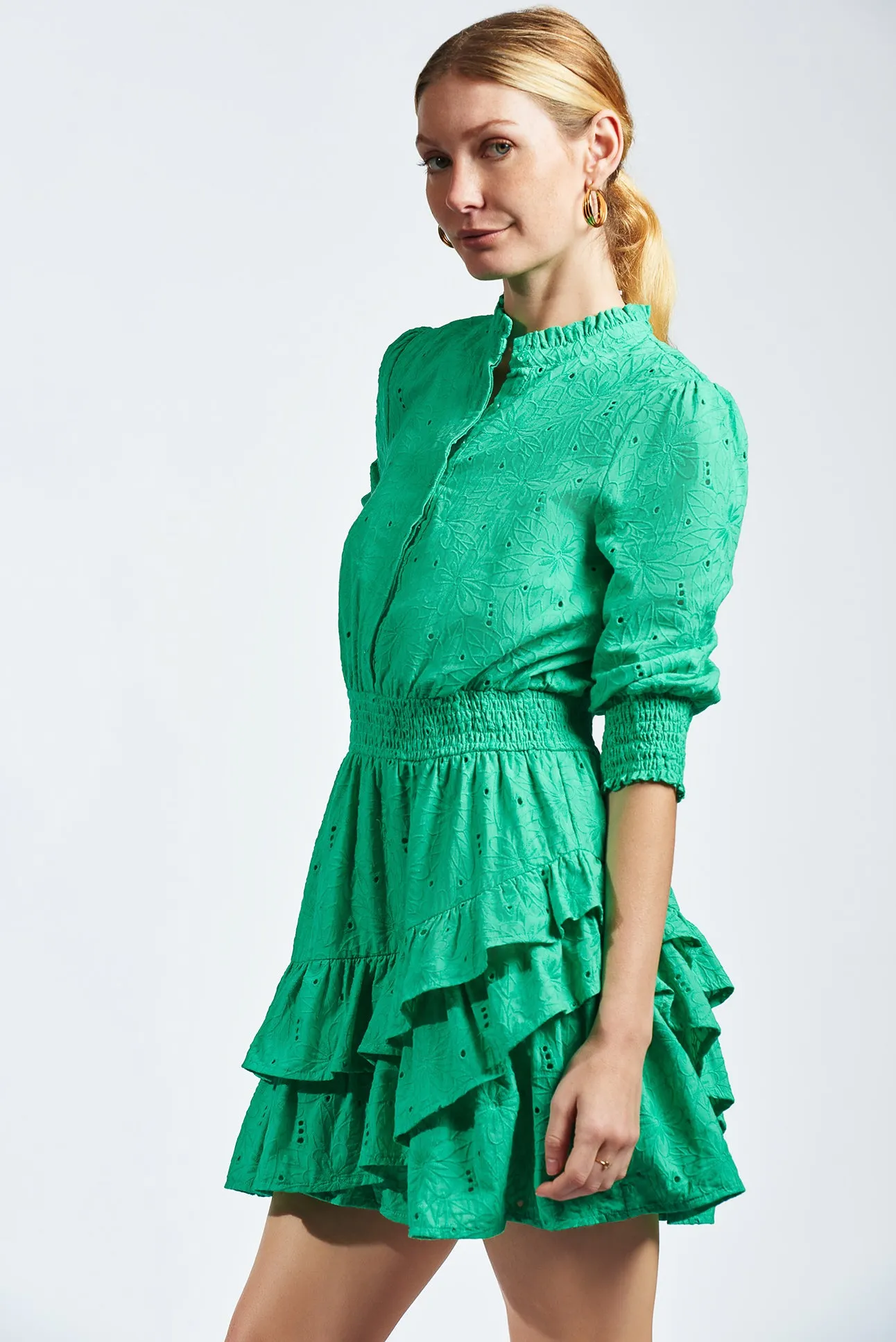 The Ruffle Tiered Mini Dress sold by The Shirt by Rochelle Behrens product image thumbnail 3