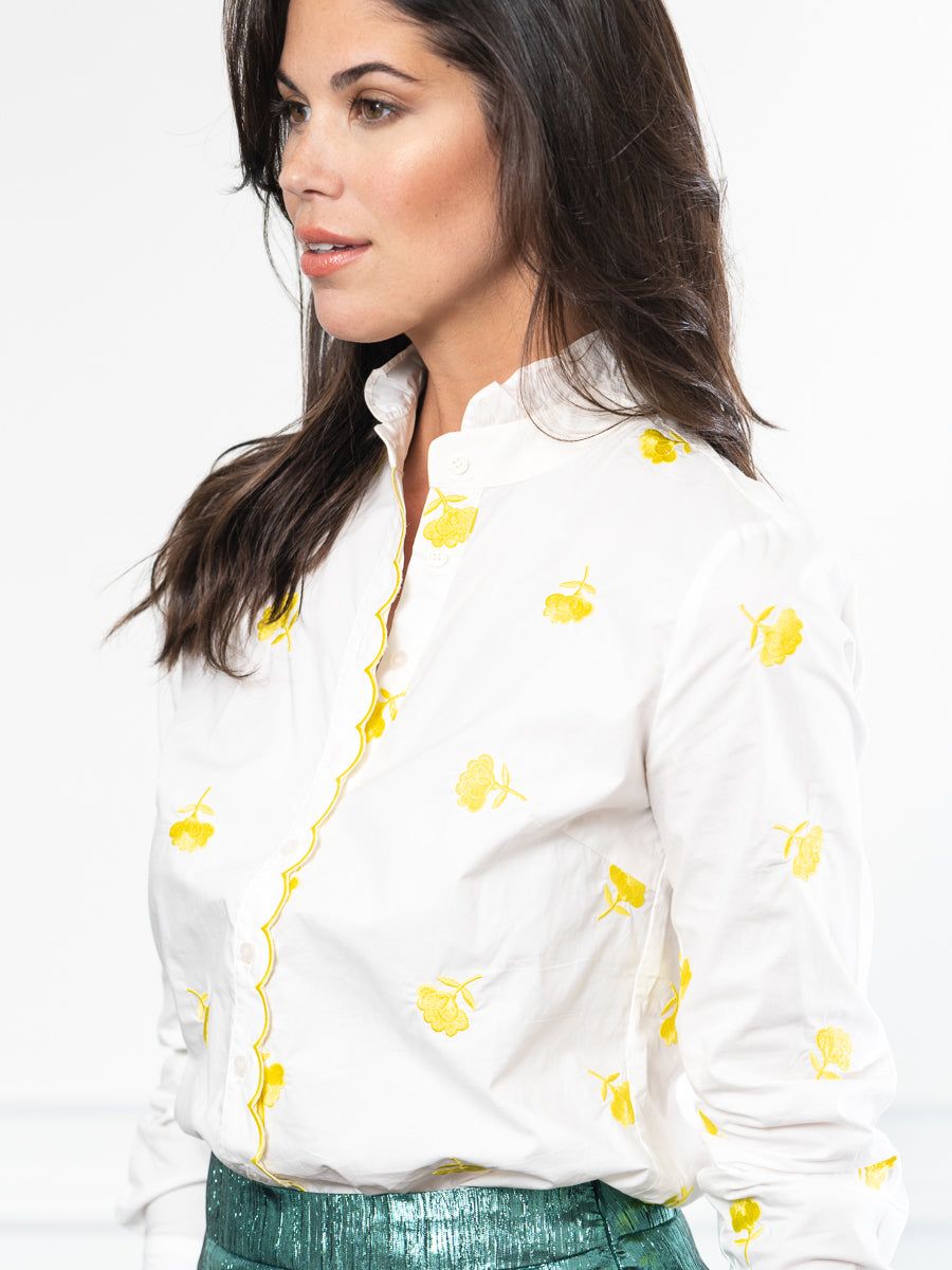 The Icon Shirt w/ Scalloped Embroidery sold by The Shirt by Rochelle Behrens product image thumbnail 3