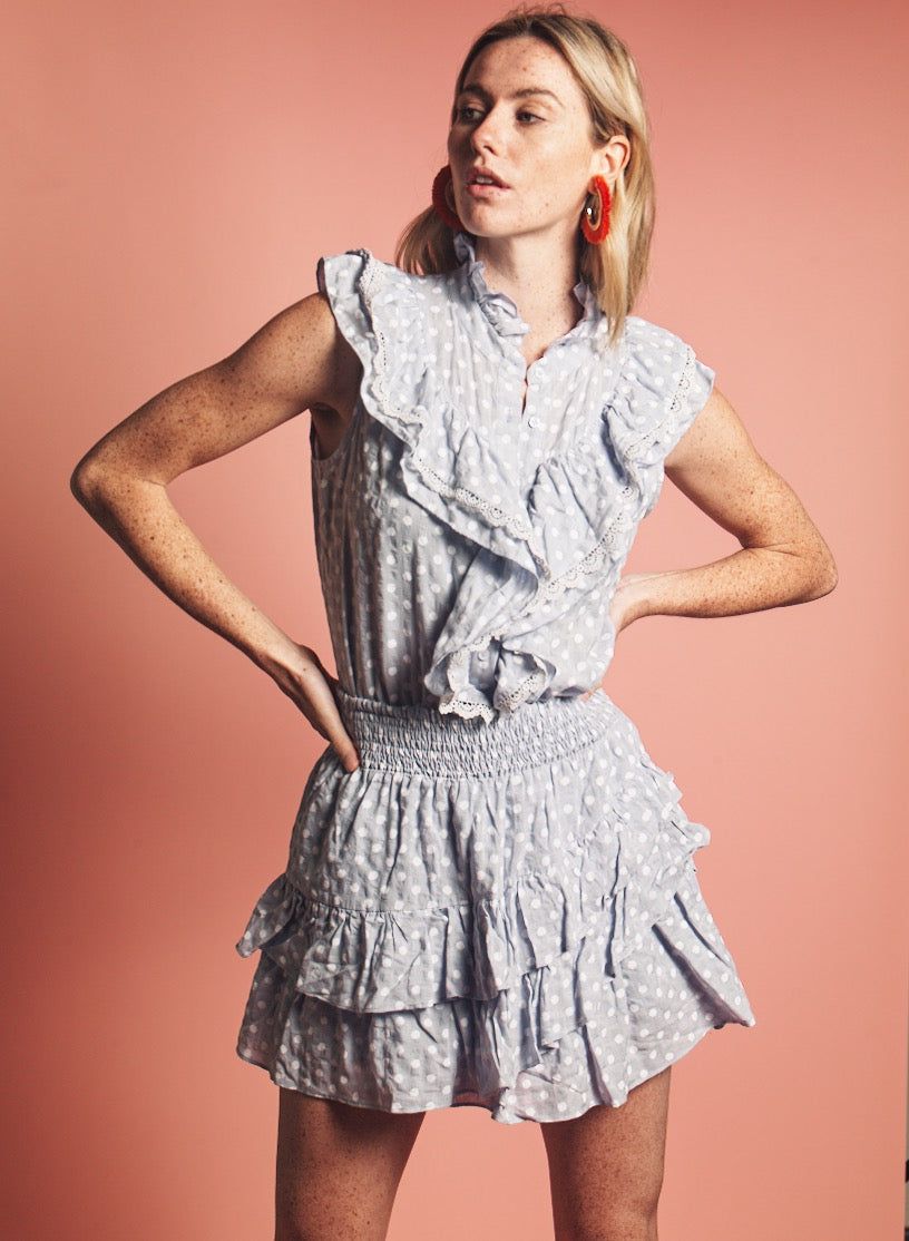 The Sleeveless Ruffled Shirt sold by The Shirt by Rochelle Behrens product image thumbnail 2