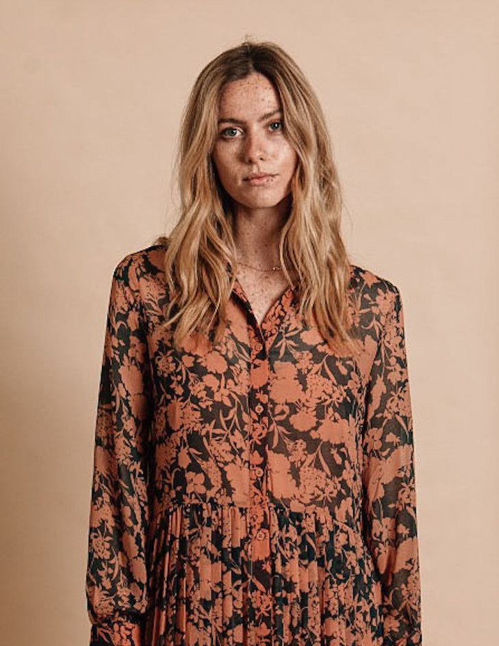 The Pleated Chiffon Dress sold by The Shirt by Rochelle Behrens product image thumbnail 3