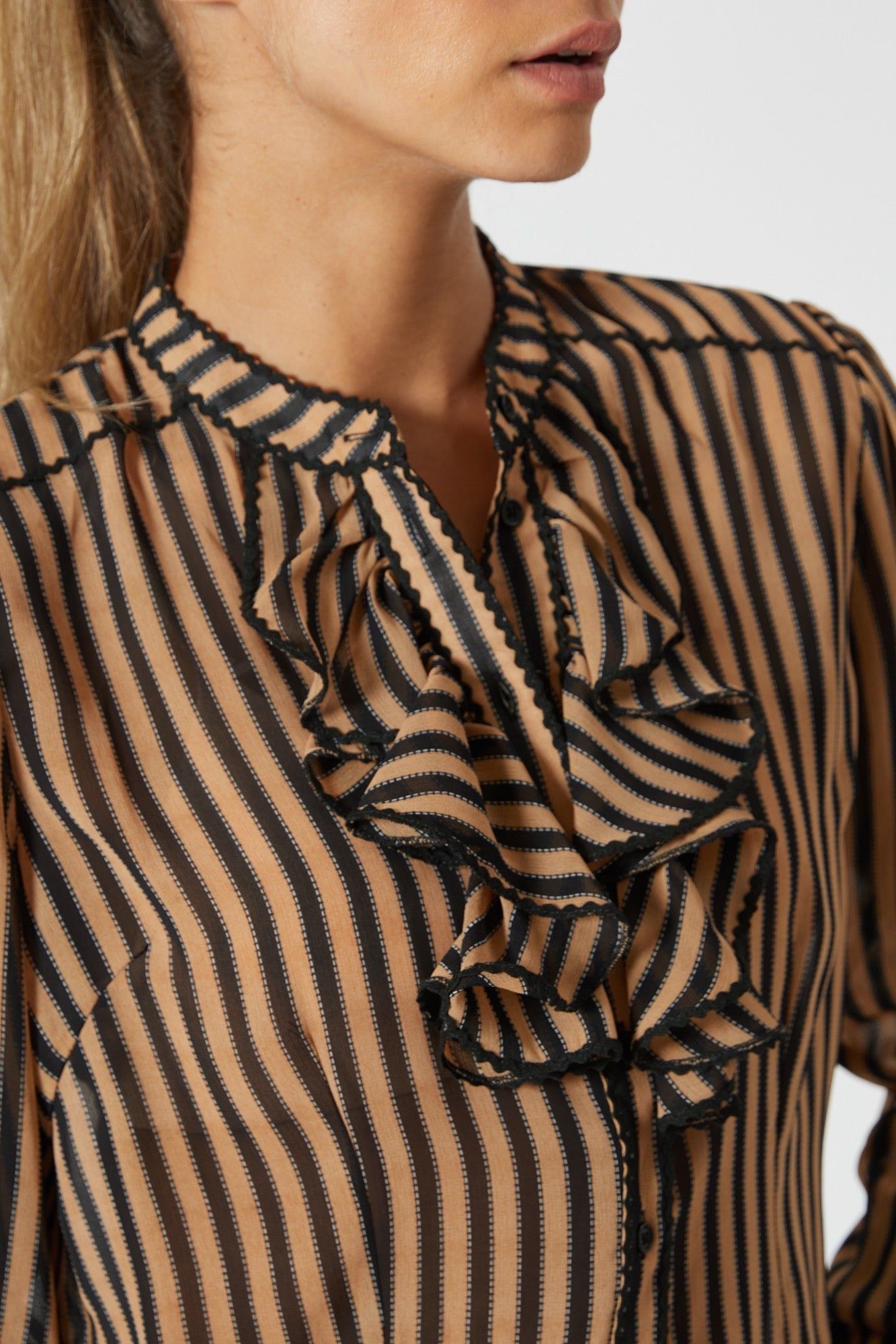 The Ruffled Front Shirt sold by The Shirt by Rochelle Behrens product image thumbnail 2