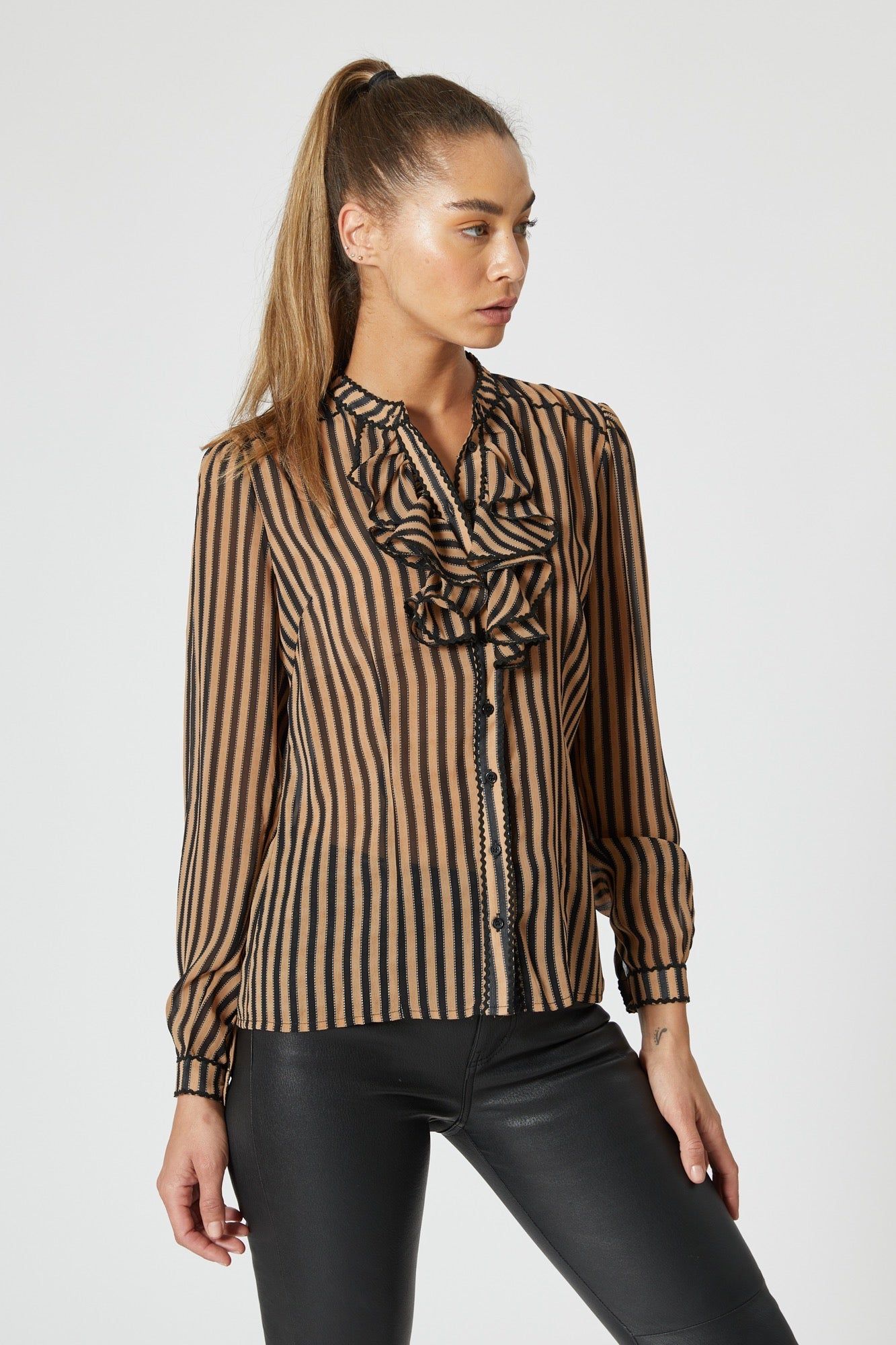 The Ruffled Front Shirt sold by The Shirt by Rochelle Behrens product image thumbnail 4
