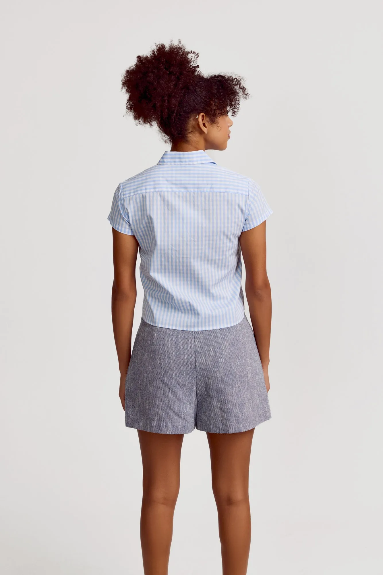 The Boxy Short Sleeve Cropped Shirt sold by The Shirt by Rochelle Behrens product image thumbnail 5