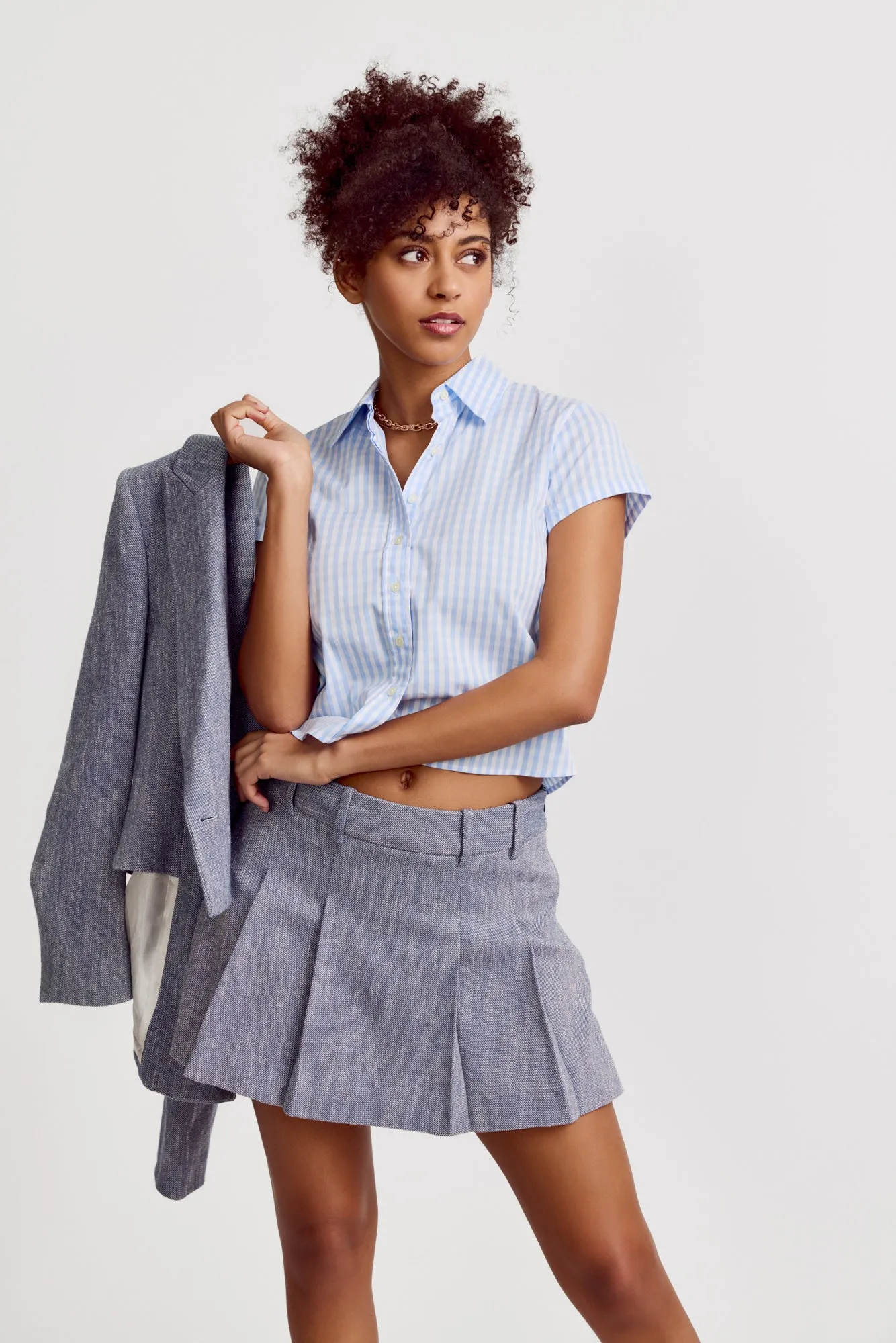 The Boxy Short Sleeve Cropped Shirt sold by The Shirt by Rochelle Behrens product image thumbnail 2