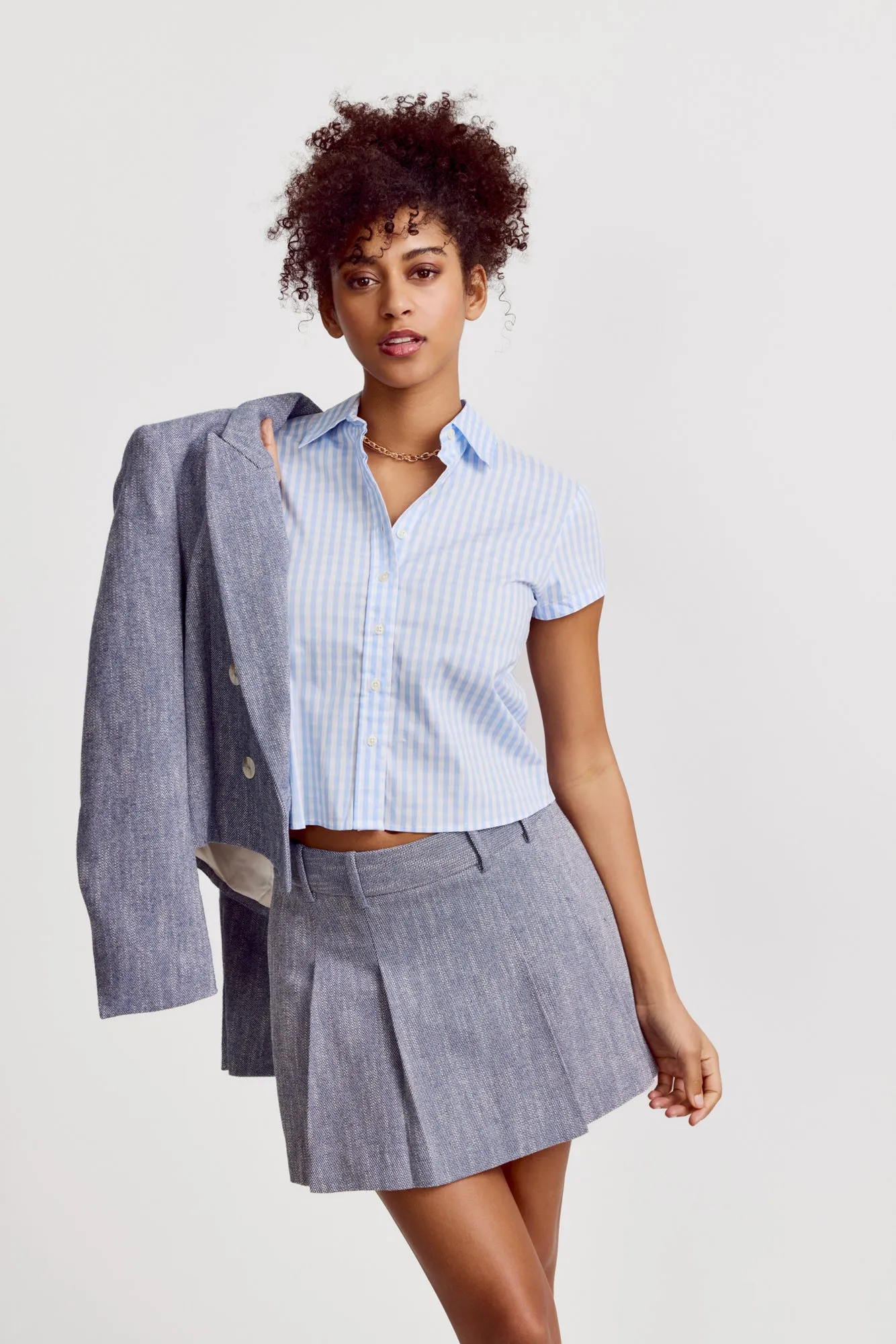 The Boxy Short Sleeve Cropped Shirt sold by The Shirt by Rochelle Behrens