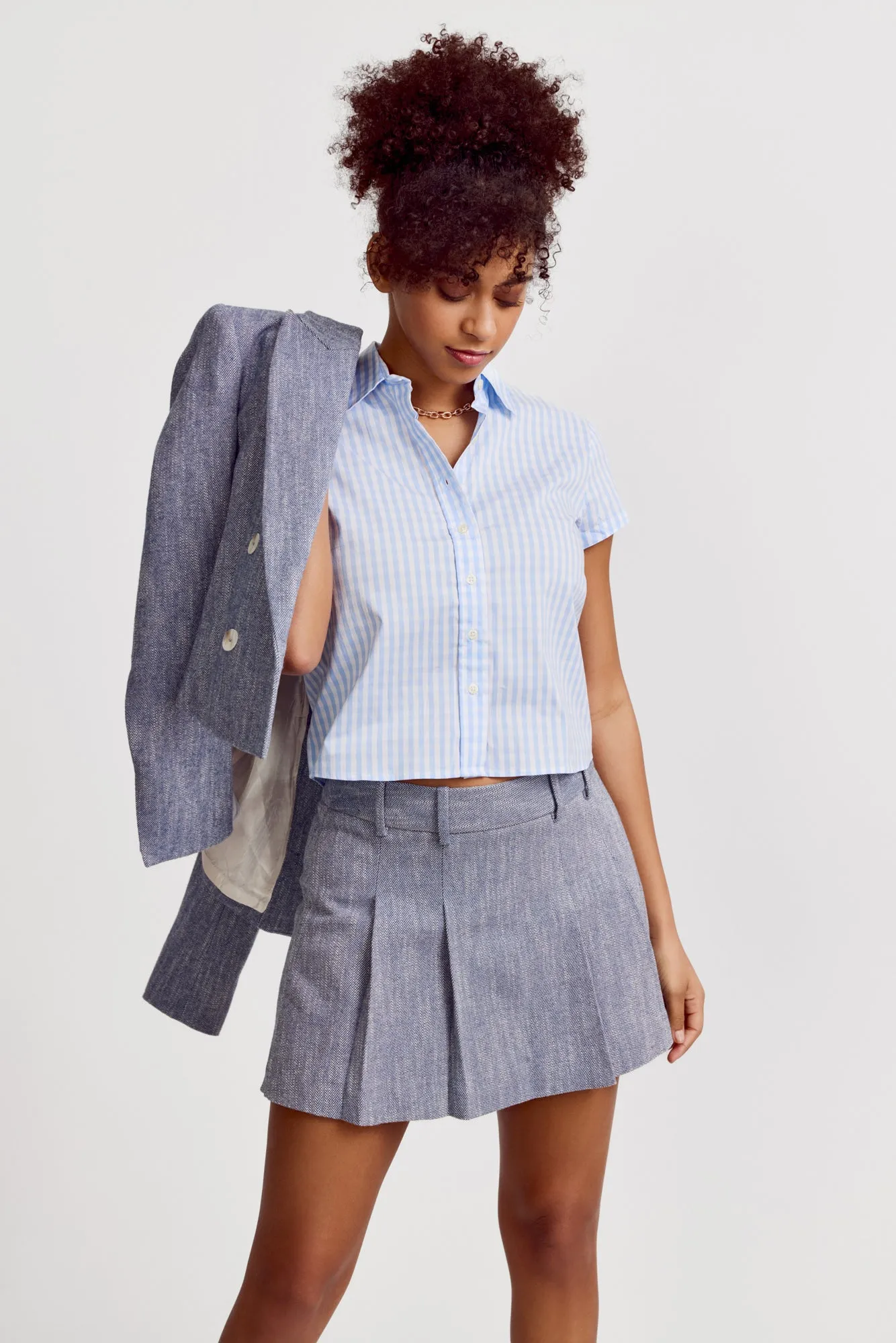 The Boxy Short Sleeve Cropped Shirt sold by The Shirt by Rochelle Behrens product image thumbnail 3