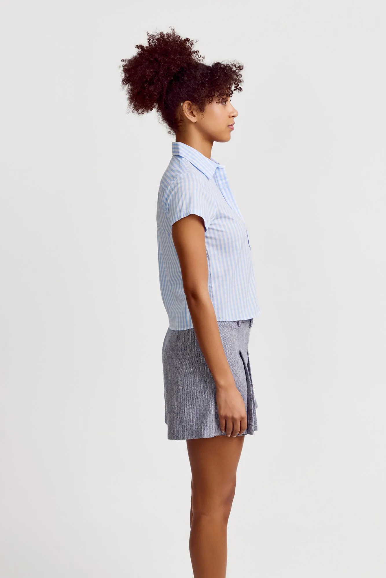 The Boxy Short Sleeve Cropped Shirt sold by The Shirt by Rochelle Behrens product image thumbnail 4