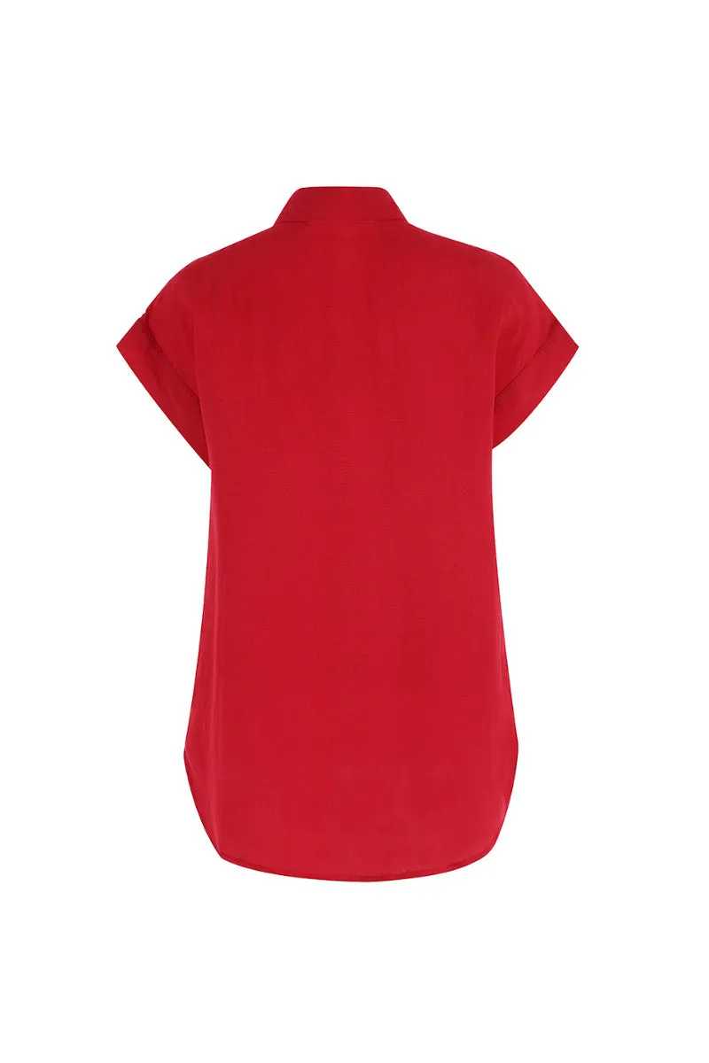 The Short Sleeve Boyfriend Shirt in Cotton sold by The Shirt by Rochelle Behrens product image thumbnail 2