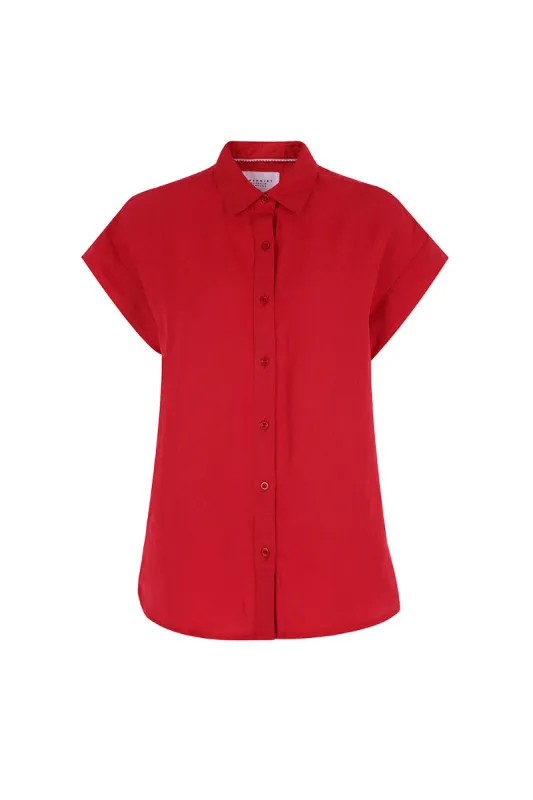 The Short Sleeve Boyfriend Shirt in Cotton sold by The Shirt by Rochelle Behrens