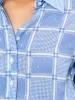 The Boyfriend Shirt in Blue/Gold Flecks sold by The Shirt by Rochelle Behrens