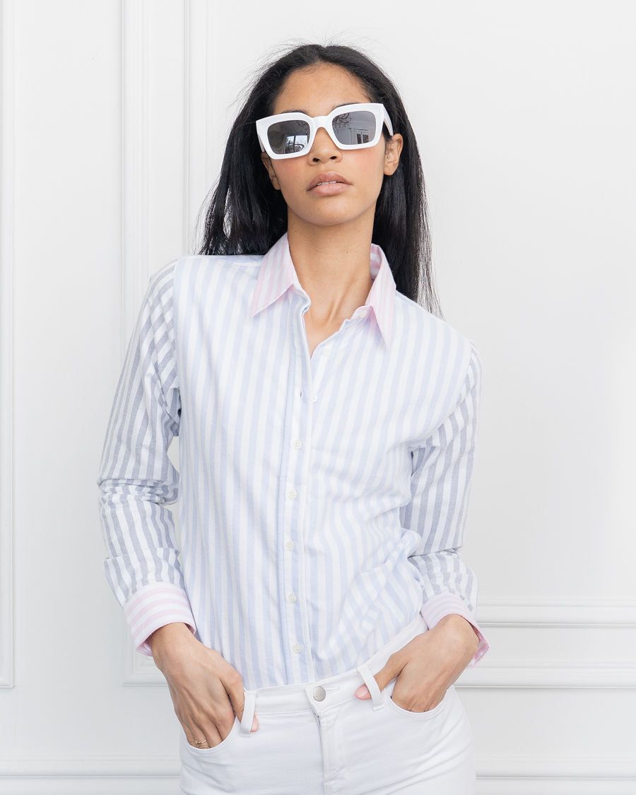 The Signature Shirt in Multi Stripe sold by The Shirt by Rochelle Behrens product image thumbnail 2
