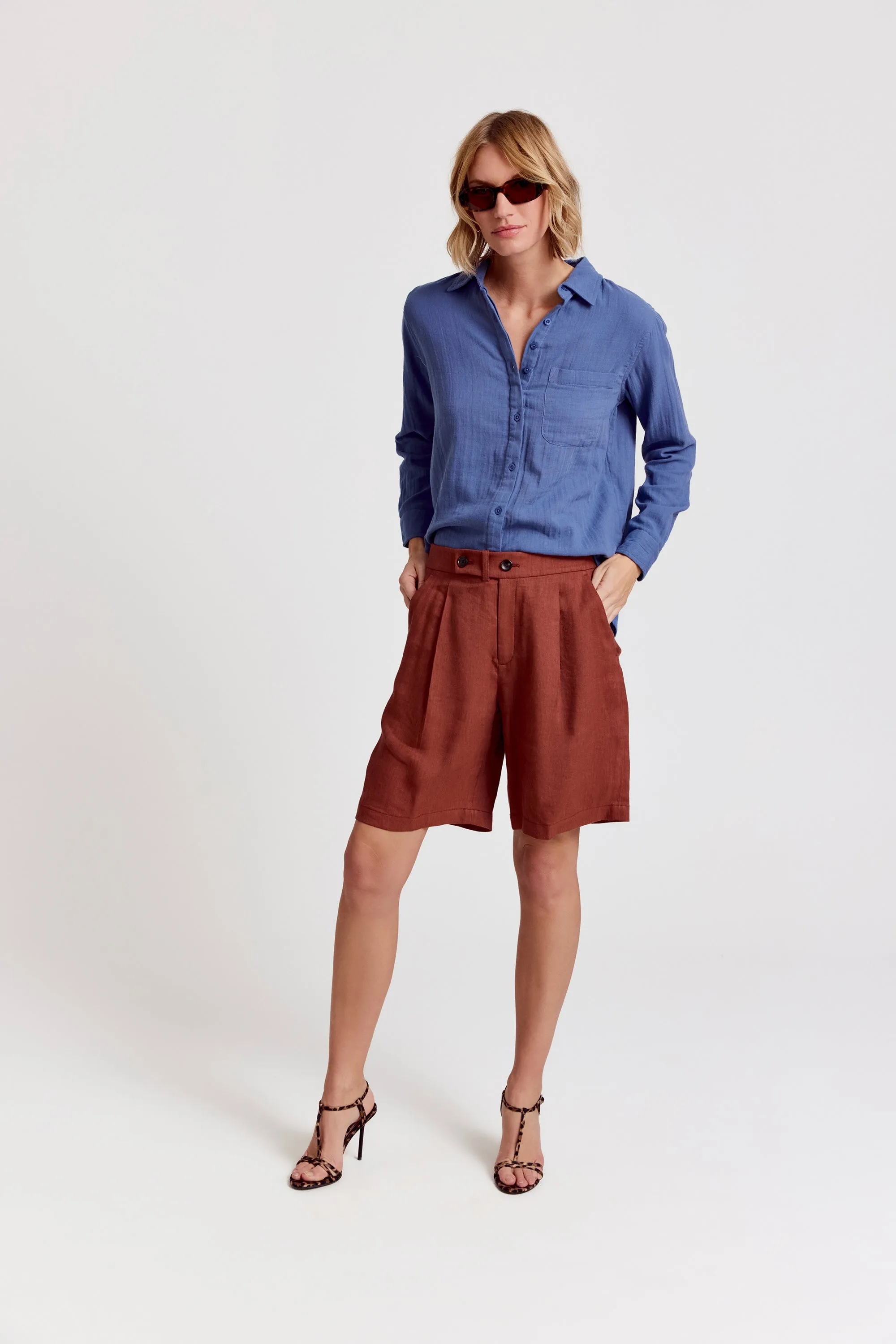 The Super Relaxed Boyfriend Shirt in Gauze sold by The Shirt by Rochelle Behrens product image thumbnail 4