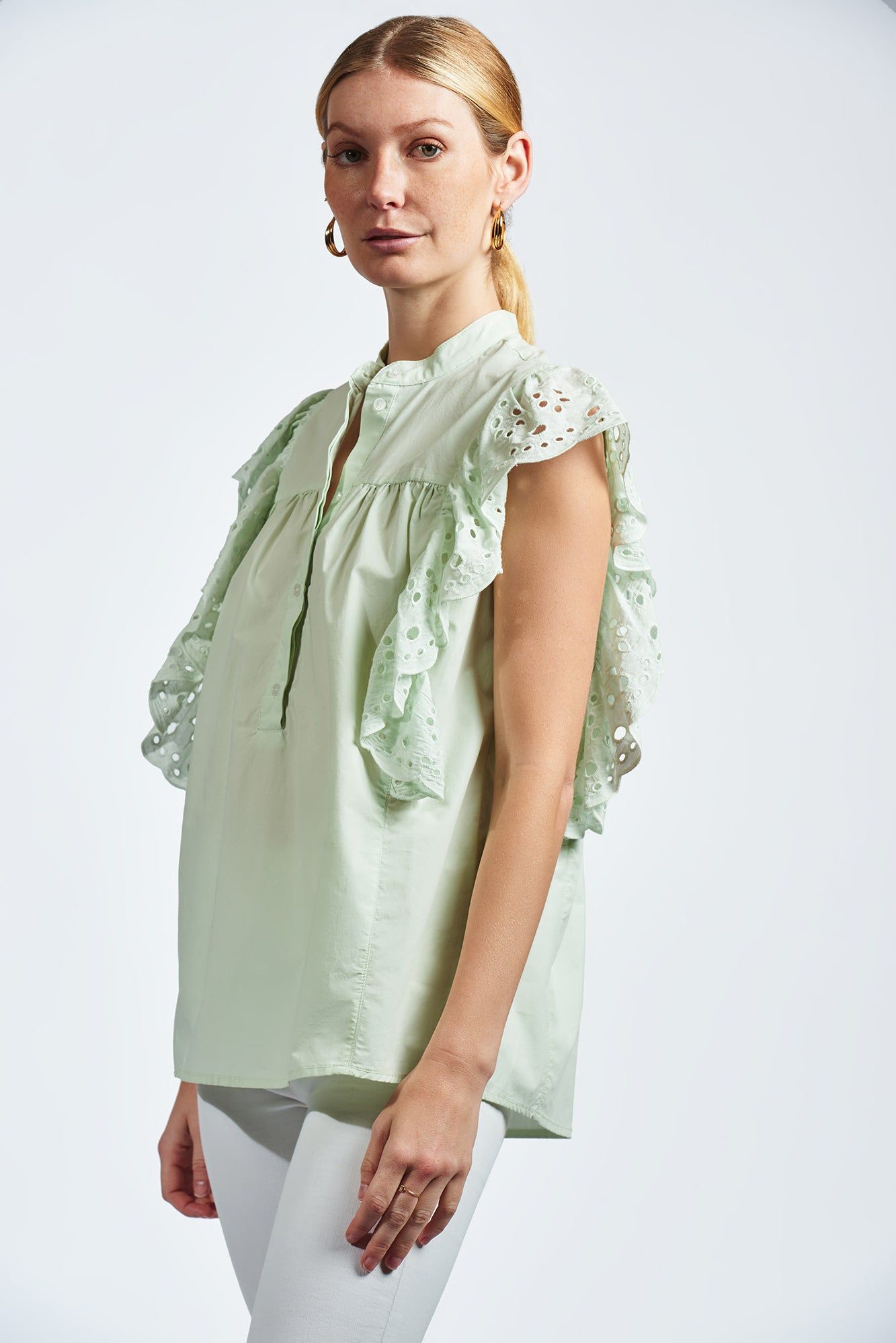 The Sleeveless Scarlett Shirt sold by The Shirt by Rochelle Behrens product image thumbnail 3