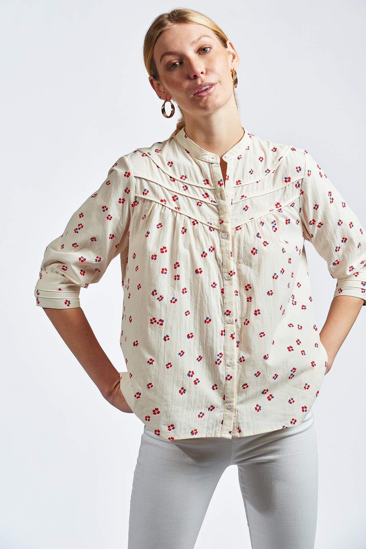The Short Sleeve Gabrielle Shirt sold by The Shirt by Rochelle Behrens product image thumbnail 2