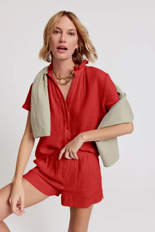 The Short Sleeve Shirt with Loose Back sold by The Shirt by Rochelle Behrens