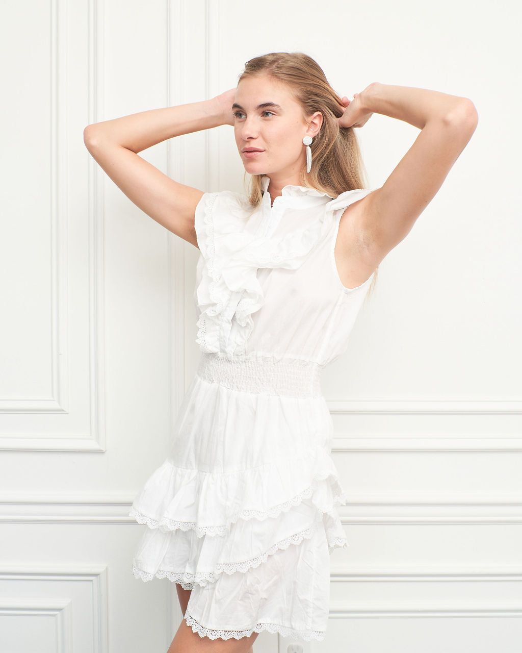 The Sleeveless Ruffled Minidress sold by The Shirt by Rochelle Behrens product image thumbnail 2