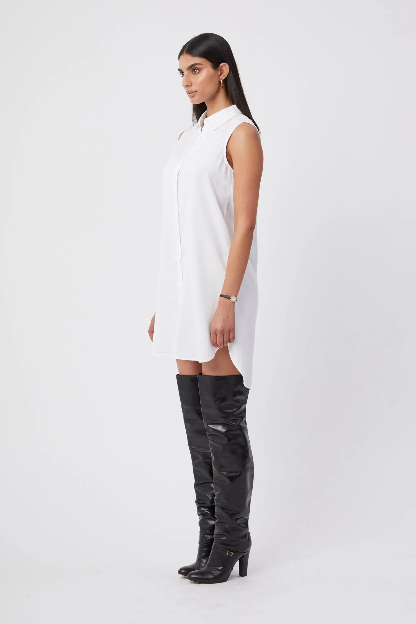 The Sleeveless Shirt Dress sold by The Shirt by Rochelle Behrens product image thumbnail 3