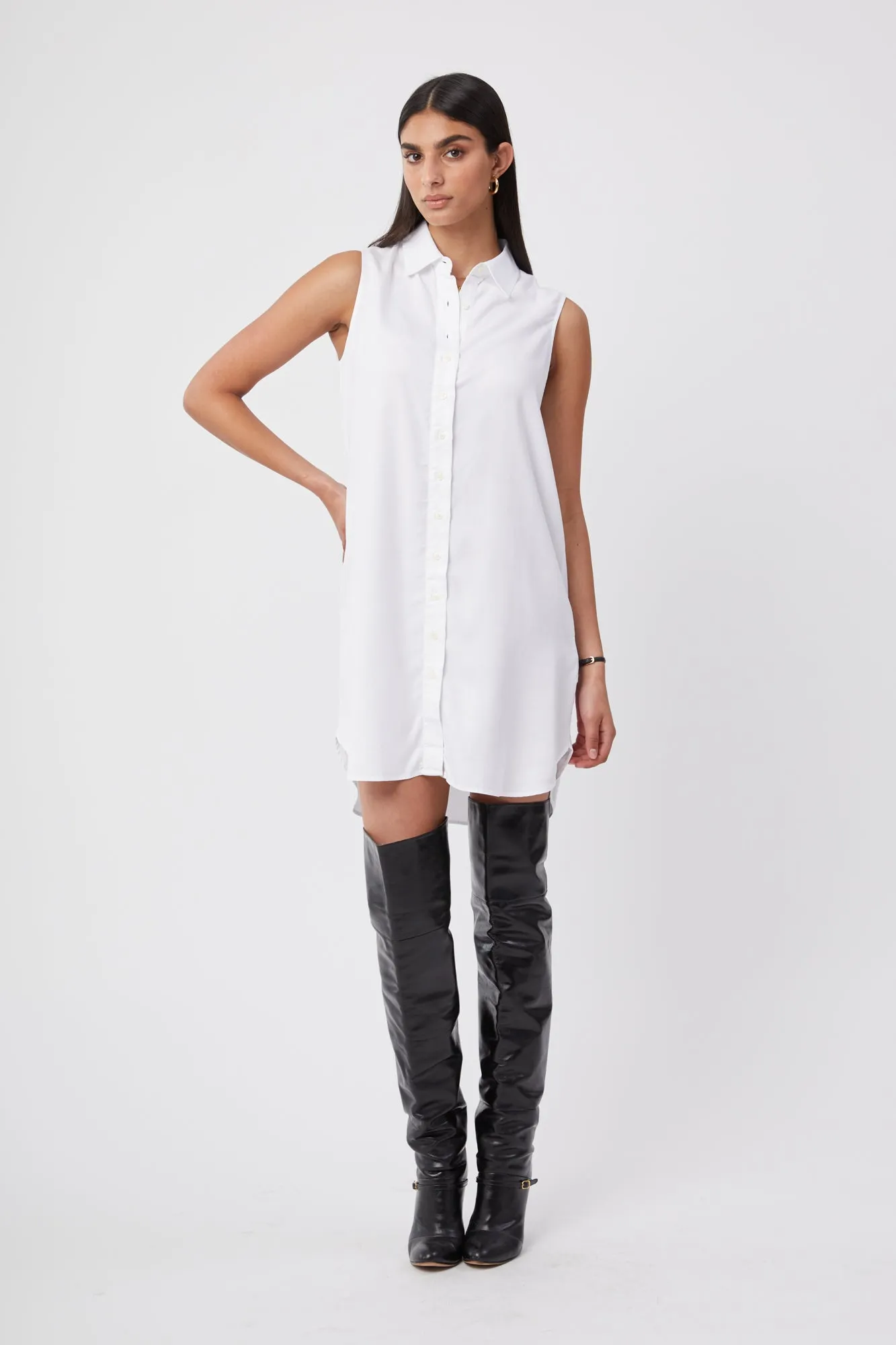 The Sleeveless Shirt Dress sold by The Shirt by Rochelle Behrens