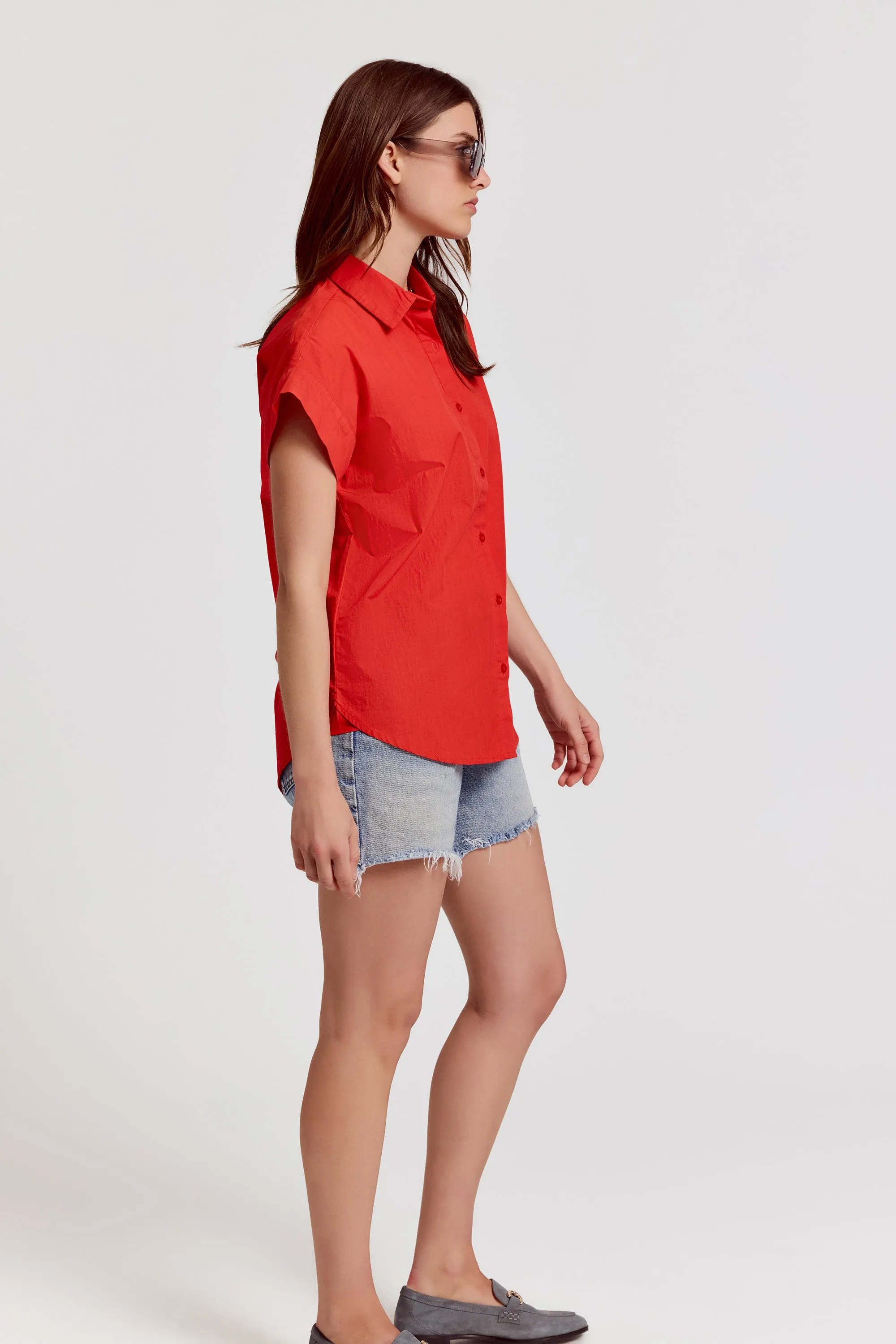 The Short Sleeve Boyfriend Shirt in Cotton sold by The Shirt by Rochelle Behrens product image thumbnail 3