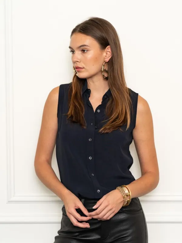 The Signature Sleeveless Shirt sold by The Shirt by Rochelle Behrens