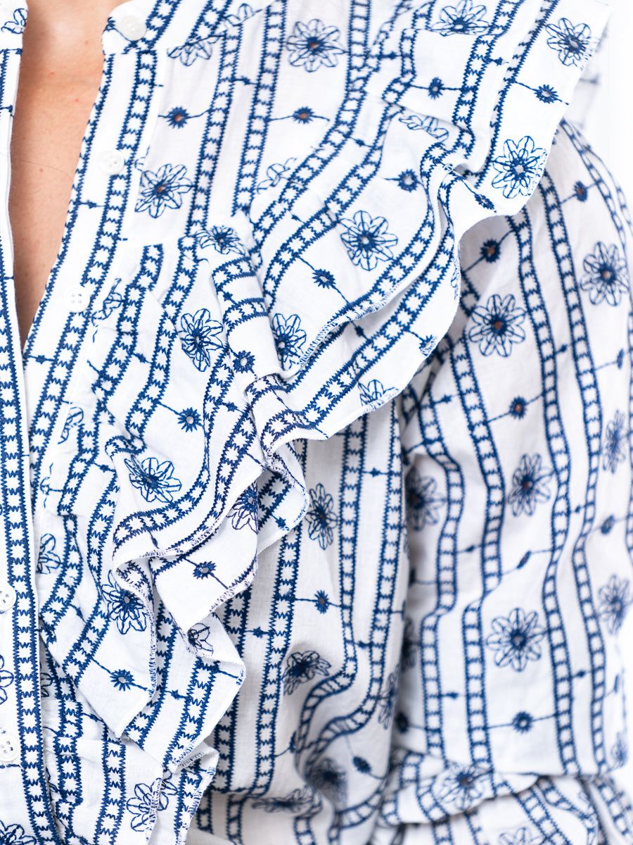 The Jill Ruffle Shirt sold by The Shirt by Rochelle Behrens product image thumbnail 9