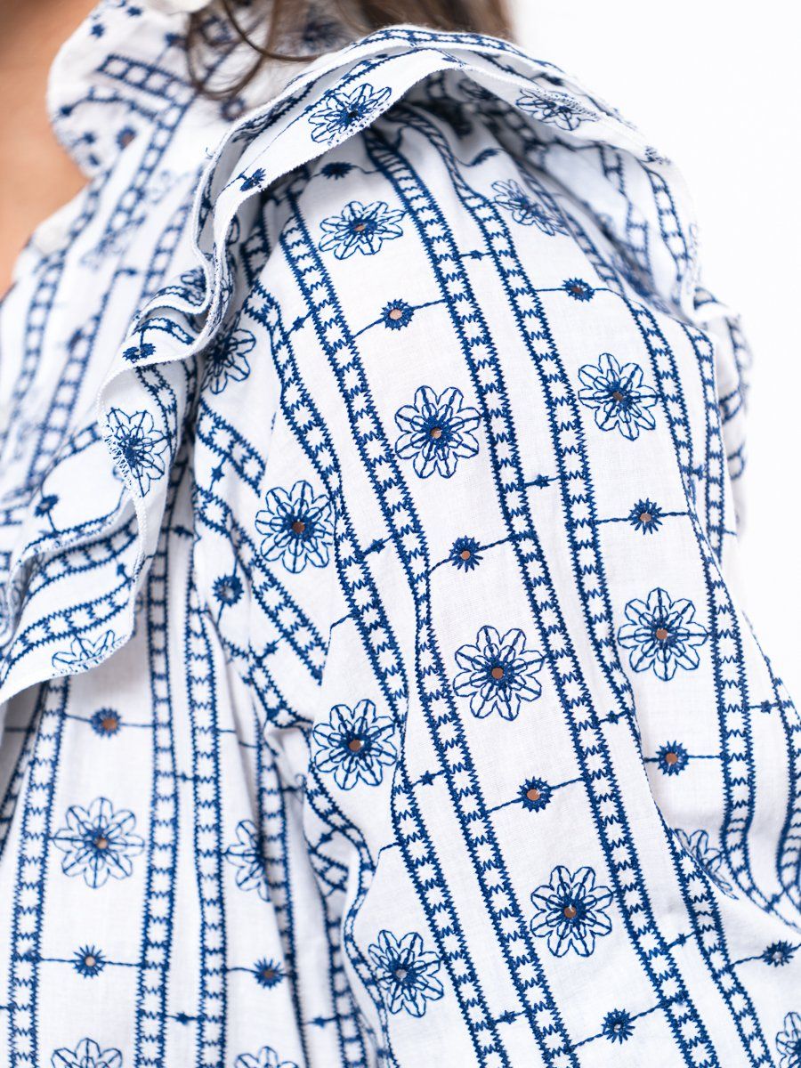 The Jill Ruffle Shirt sold by The Shirt by Rochelle Behrens product image thumbnail 4