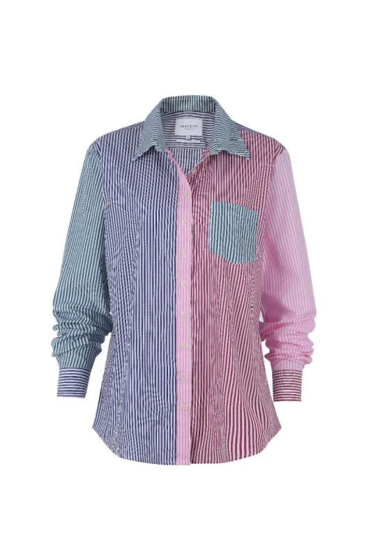 The Boyfriend Shirt in Multicolor Stripe sold by The Shirt by Rochelle Behrens