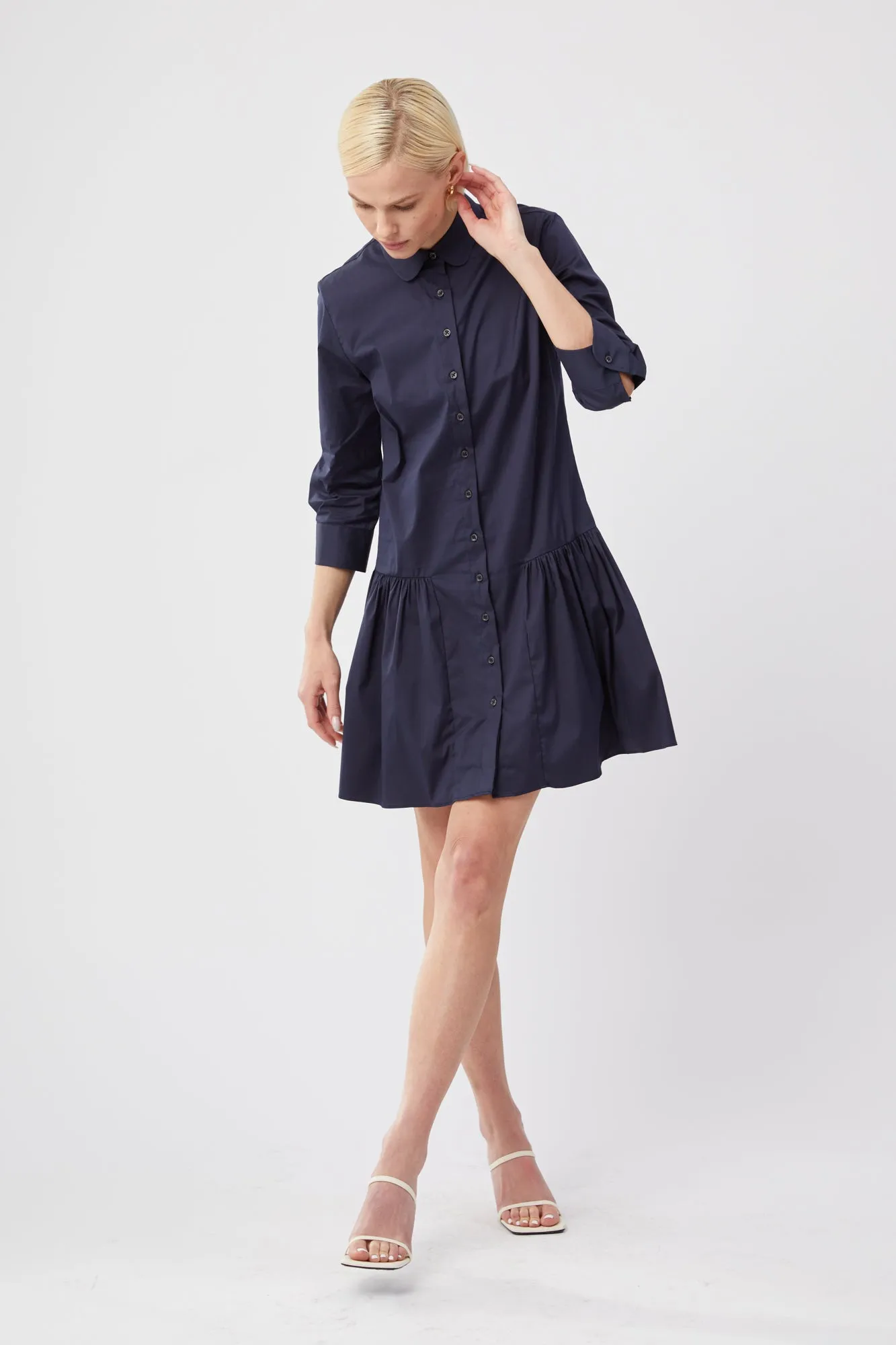 The Long Sleeve Drop Waist Shirt Dress sold by The Shirt by Rochelle Behrens product image thumbnail 3