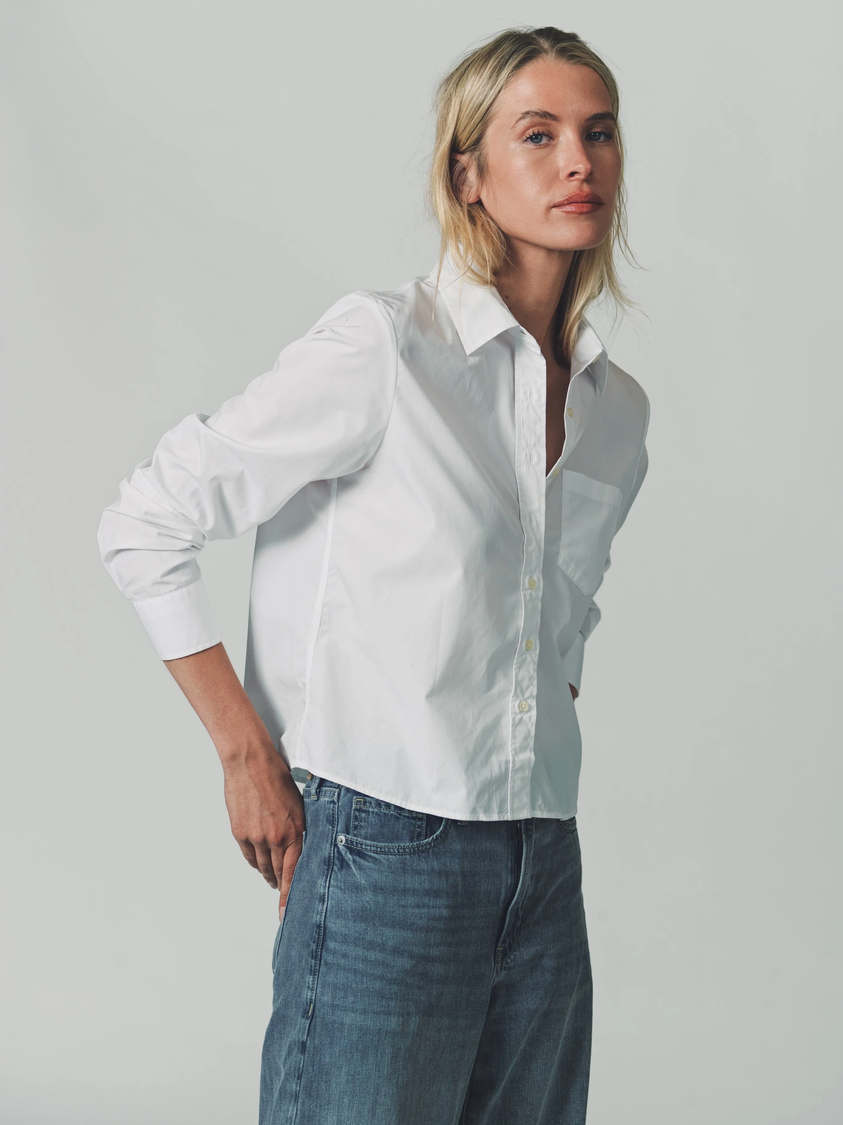 The Long Sleeve Boxy Crop sold by The Shirt by Rochelle Behrens