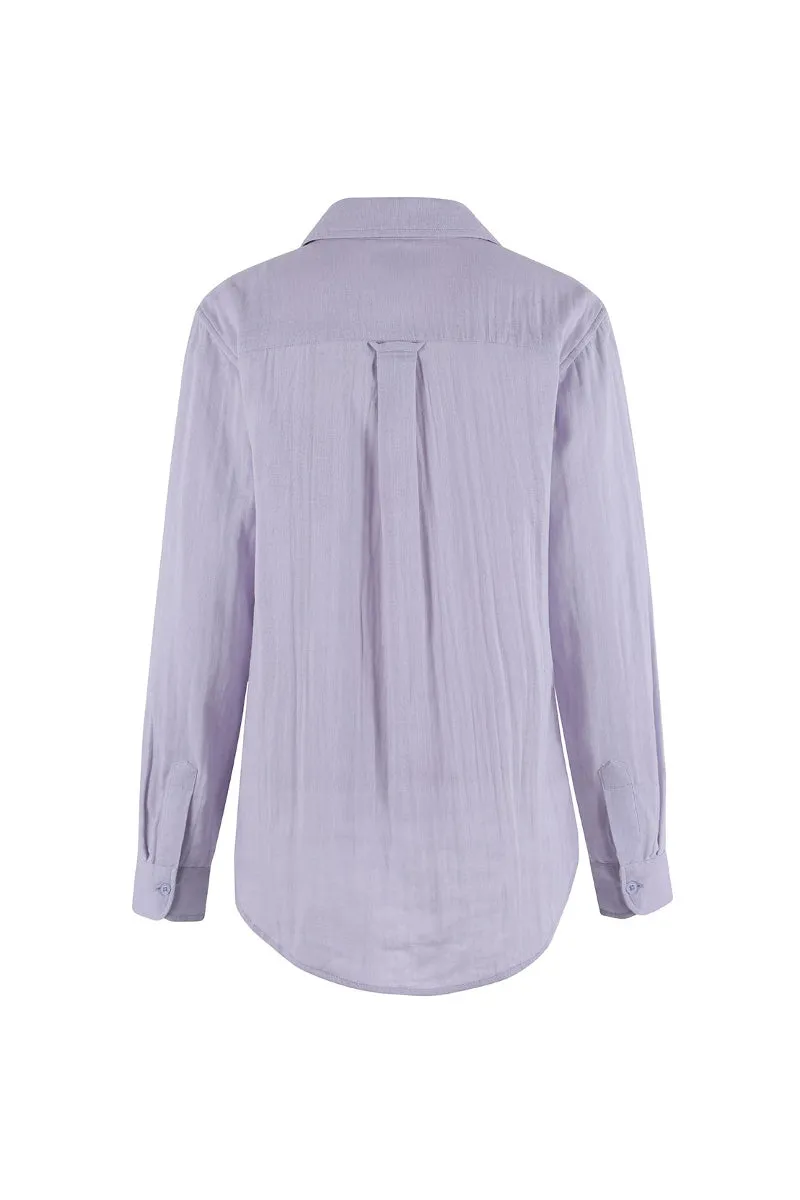 The Super Relaxed Boyfriend Shirt in Gauze sold by The Shirt by Rochelle Behrens product image thumbnail 2