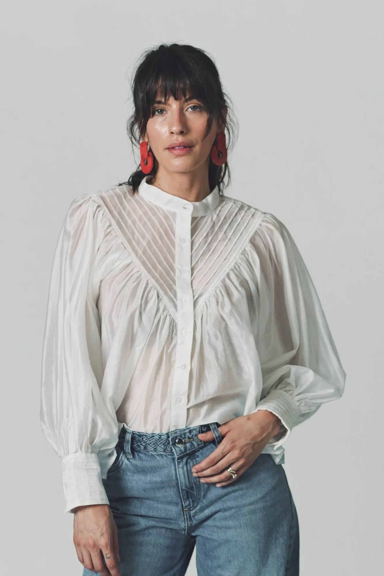 The Shiv Ruffled Shirt sold by The Shirt by Rochelle Behrens product image thumbnail 3