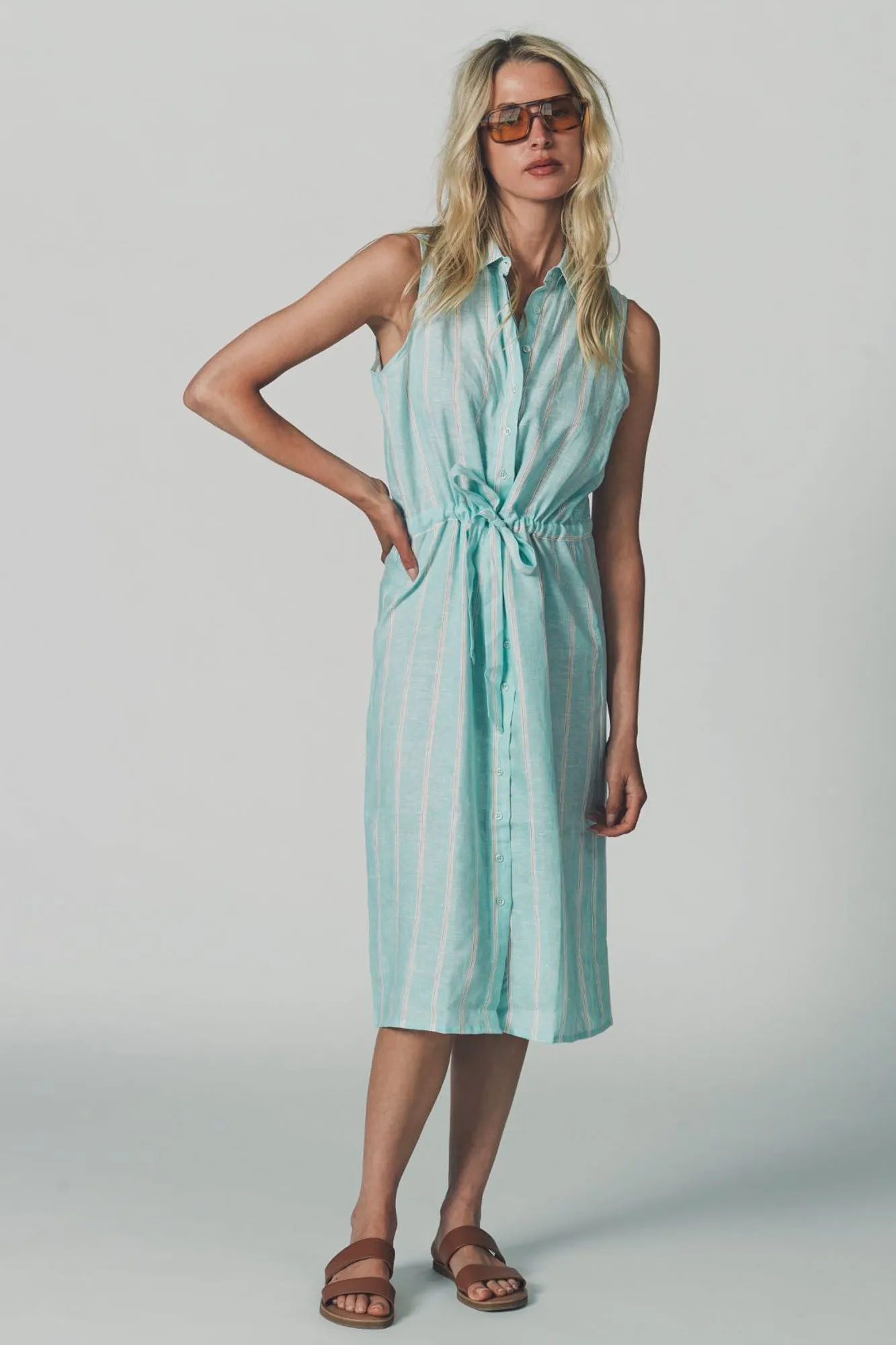 The Sleeveless Drawstring Dress sold by The Shirt by Rochelle Behrens product image thumbnail 2