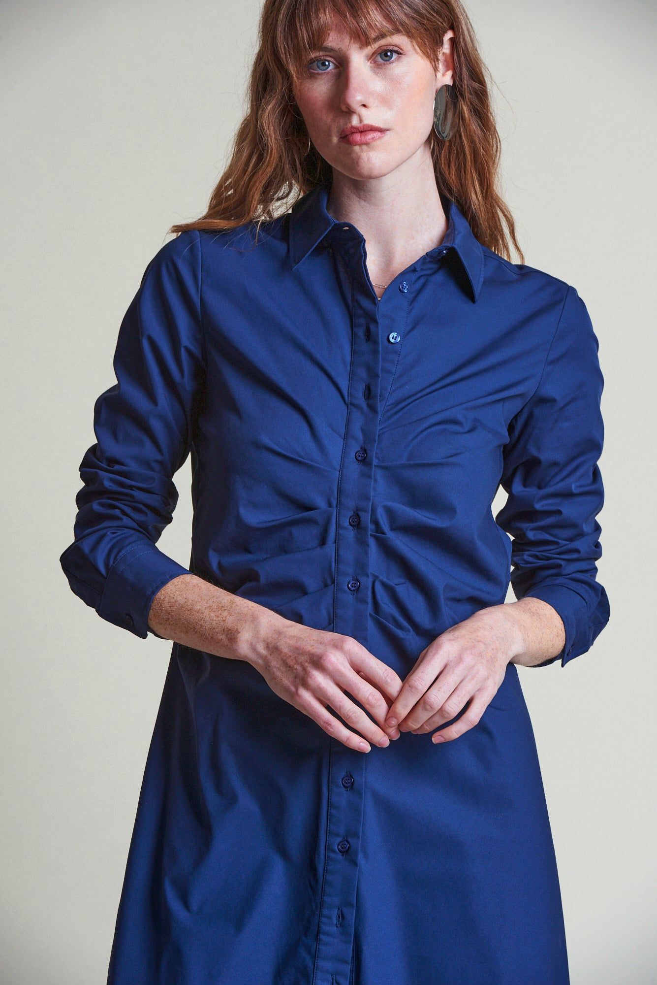 The Ruched Shirtdress sold by The Shirt by Rochelle Behrens product image thumbnail 2