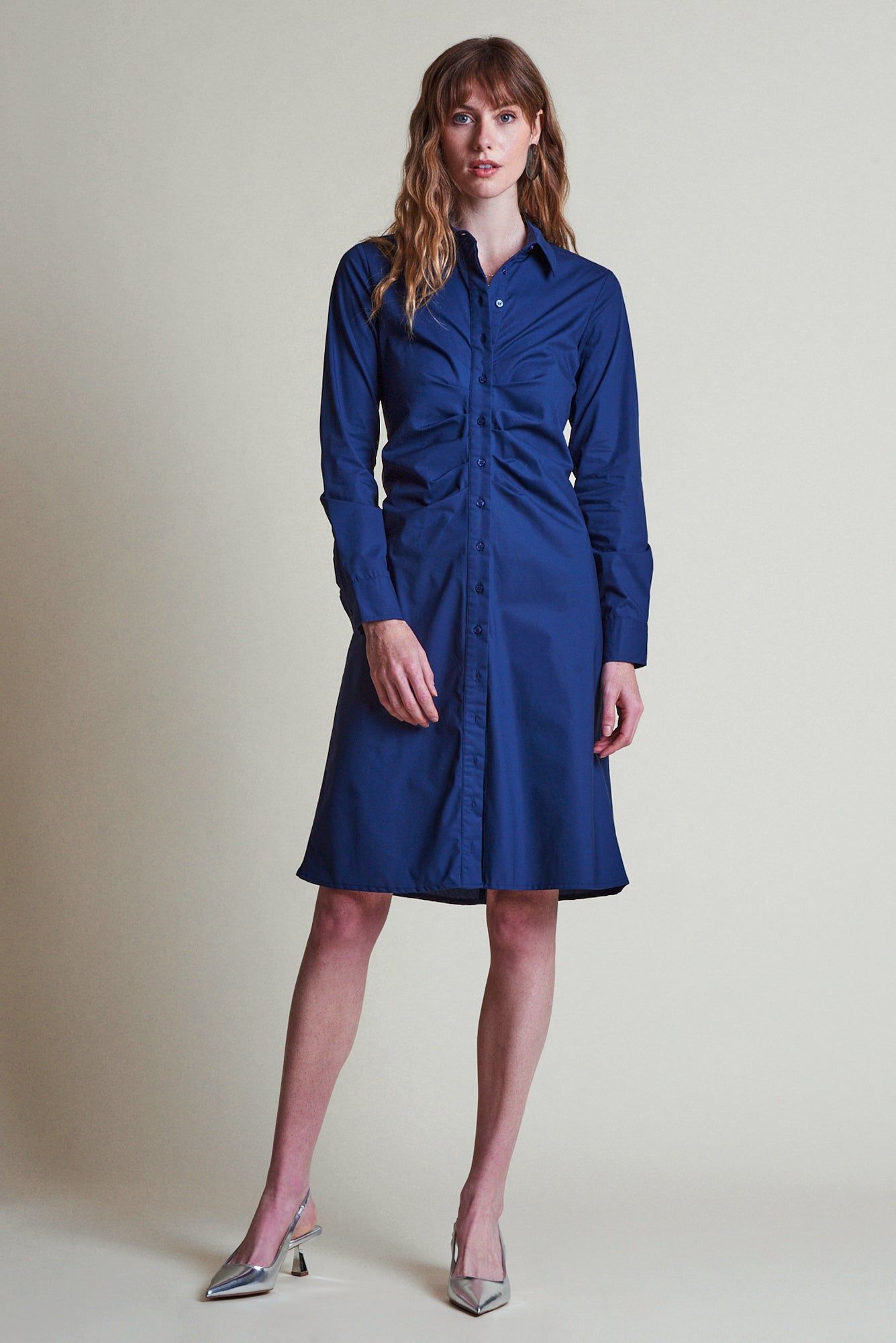 The Ruched Shirtdress sold by The Shirt by Rochelle Behrens